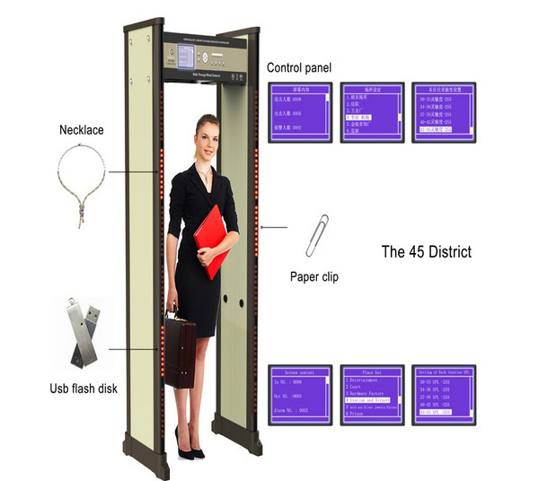 45區(qū)位維和時代品牌金屬檢測安檢門